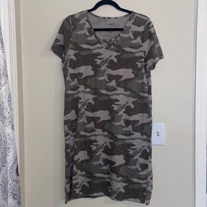 Woman’s v neck tee shirt dress